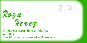 roza hercz business card